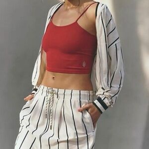 NWOT free people movement off duty set striped set